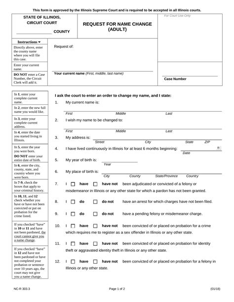 5 Steps To Illinois Name Change Form