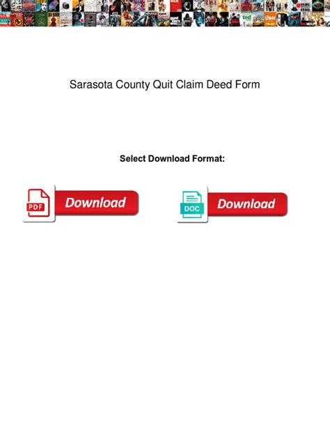 5 Steps To Sarasota County Quit Claim Deed Form