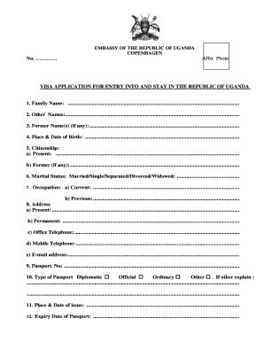 5 Steps To Uganda Visa Application Form