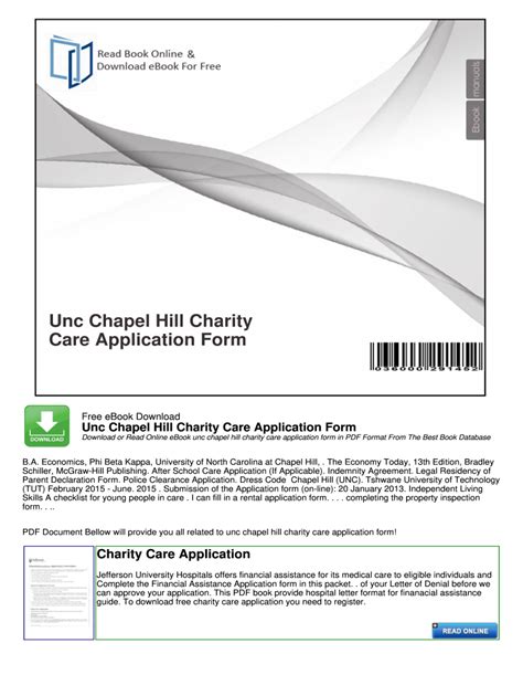 5 Steps To Unc Charity Care Application Form Success