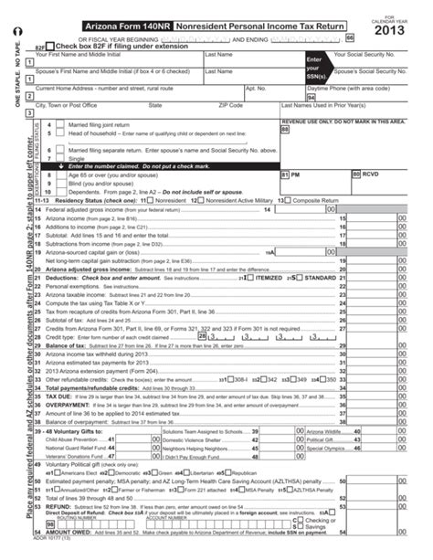 5 Things To Know About Form 140nr Arizona