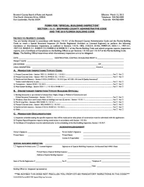 5 Tips For Broward County Special Inspector Form