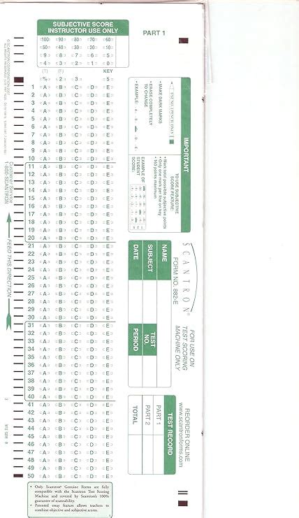 5 Tips For Completing Scantron Form 882-E Successfully