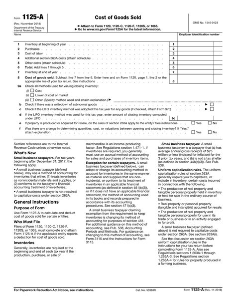 5 Tips For Filing 1125a Tax Form