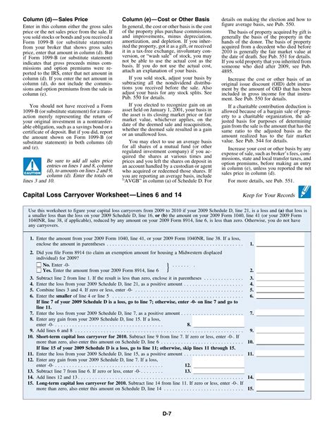 5 Tips For Filing Capital Loss Carryover Form