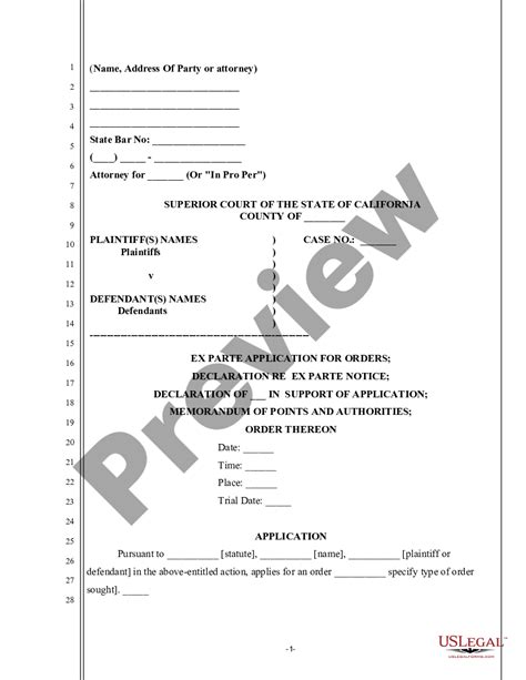 5 Tips For Filing Ex Parte Form In California