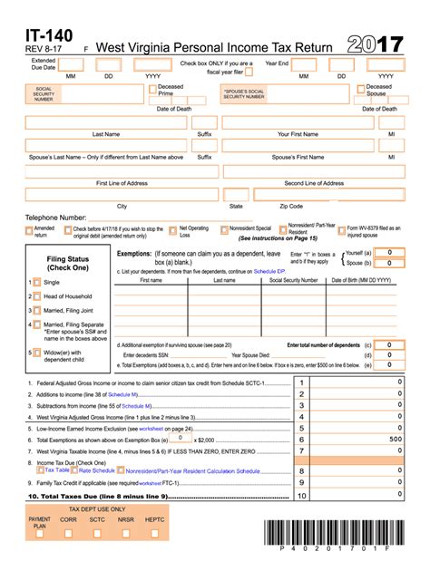 5 Tips For Filing Form It-140 Wv