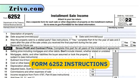 5 Tips For Filing Irs Form 6252 Correctly