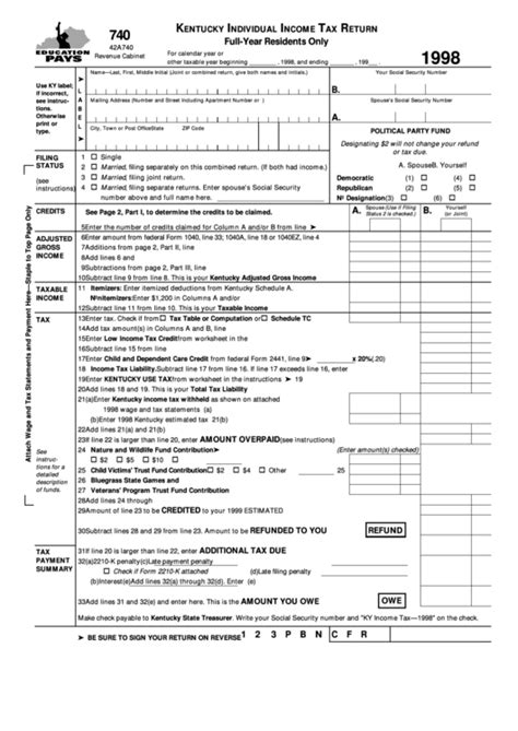 5 Tips For Filing Ky State Tax Form 740