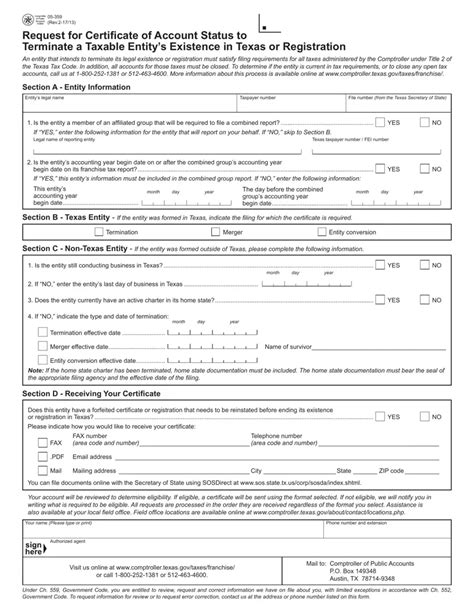 5 Tips For Filing Texas Form 05-359 Correctly