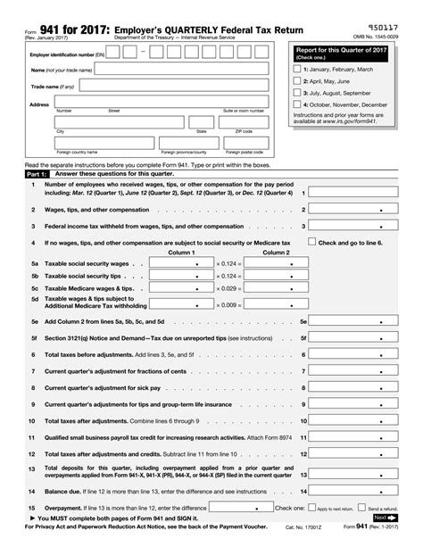 5 Tips For Filling Out 2017 Form 941