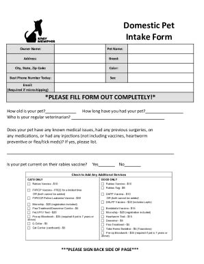 5 Tips For Filling Out A Vetco Pet Intake Form