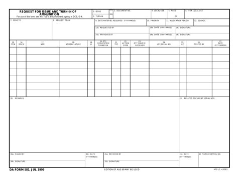 5 Tips For Filling Out Da Form 581