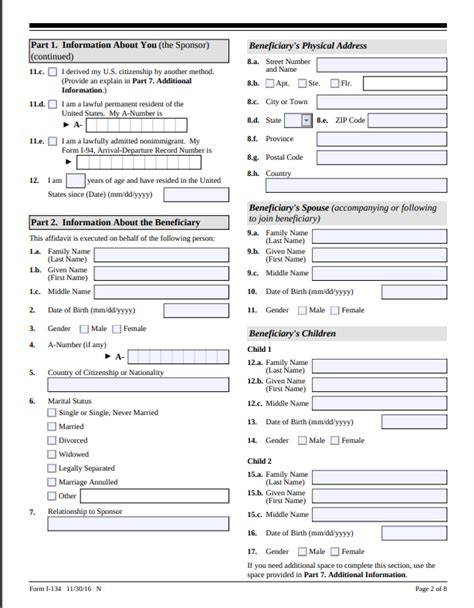 5 Tips For Filling Out I-134 Affidavit Of Support Form