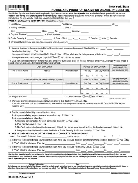 5 Tips For Filling Out Ny Disability Form