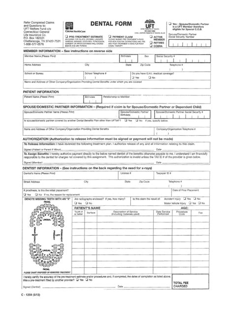 5 Tips For Filling Out Uft Dental Forms