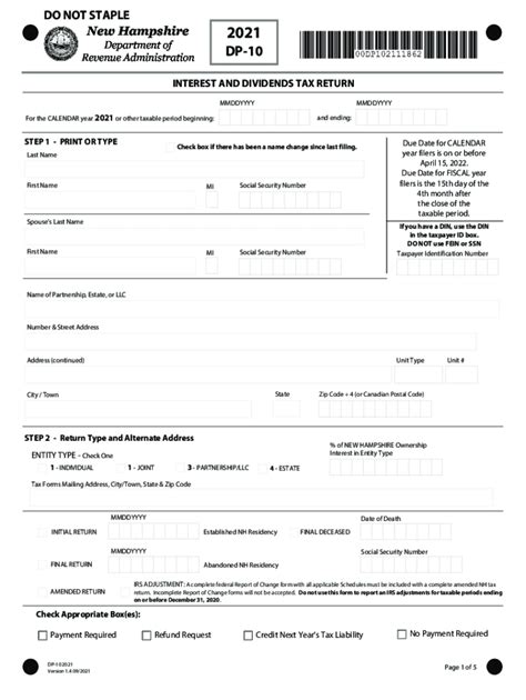 5 Tips For Nh Form Dp-10 Filing Success