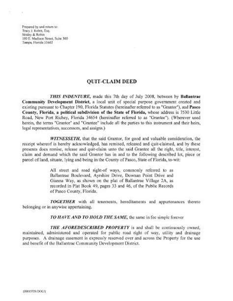 5 Tips For Pasco County Quit Claim Deed Form