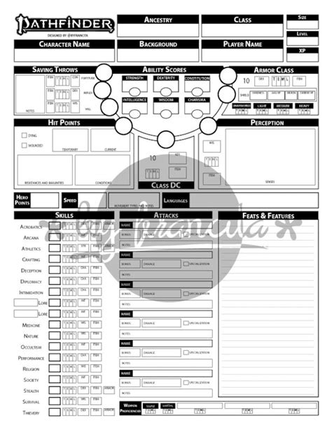 5 Tips For Pathfinder 2e Form Fillable Character Sheets