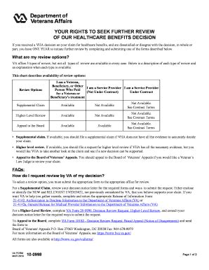 5 Tips For Va Form 10-0998 Filing