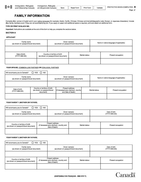 5 Tips To Complete Family Information Form Imm 5707