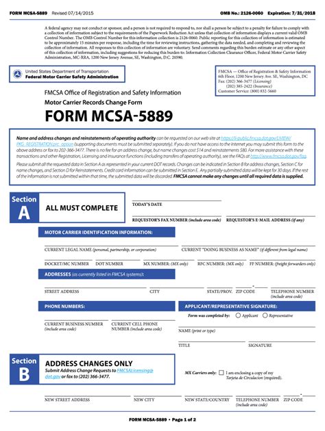 5 Tips To Complete Fmcsa Form Mcsa-5889 Correctly