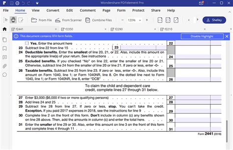 5 Tips To Complete Form 2441 Line 26 Correctly