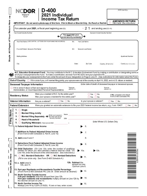 5 Tips To Complete Nc Form D-400 With Ease