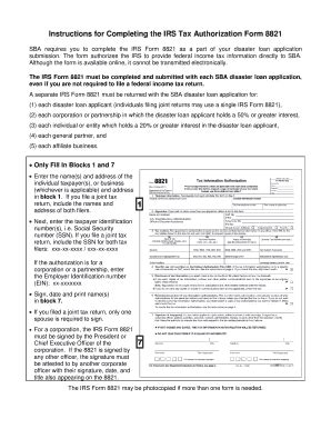 5 Tips To Complete Sba Form 8821 Correctly