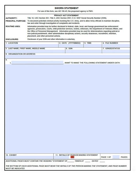 5 Tips To Fill Out Da Form 2823 Sworn Statement