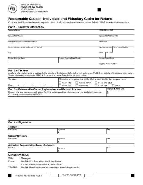 5 Tips To Fill Out Ftb Form 2917 Correctly