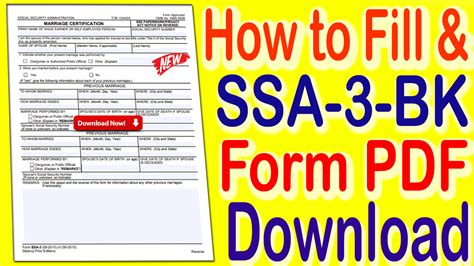 5 Tips To Fill Out Ssa-3 Form Correctly