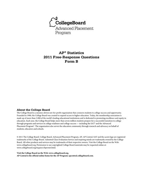 5 Tips To Master 2011 Ap Stats Frq Form B