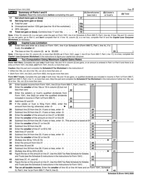 5 Tips To Master Form 1041 Schedule D