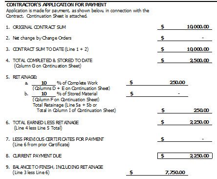 5 Ways To Bill Retainage On Aia Form G703