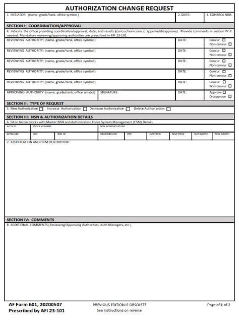 5 Ways To Complete Af Form 601 Successfully