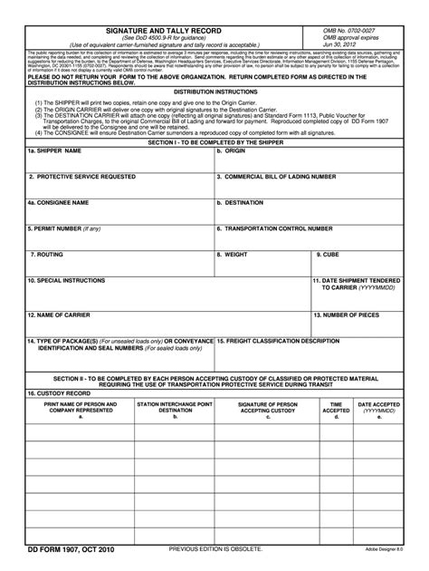 5 Ways To Complete Dd Form 1907