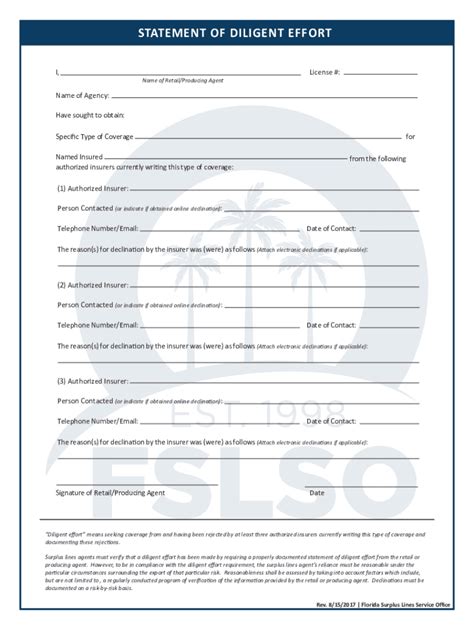 5 Ways To Complete Florida Diligent Effort Form