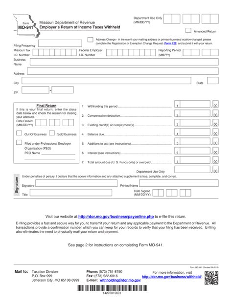 5 Ways To Complete Mo Form 941 With Ease