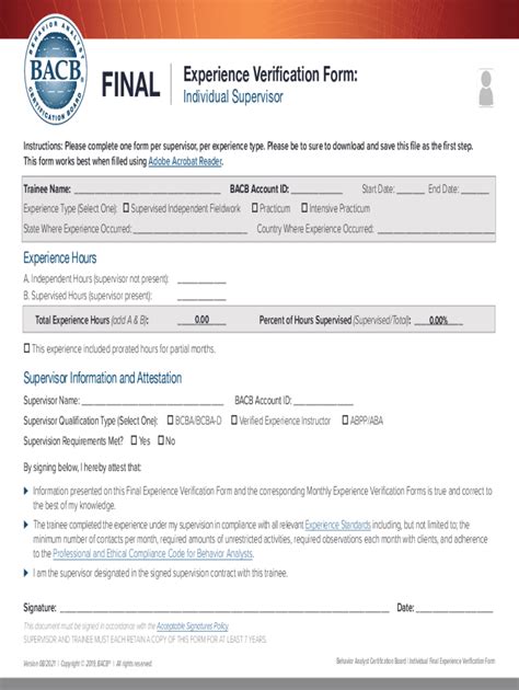 5 Ways To Complete The Bacb Verification Form