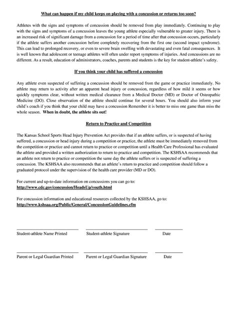 5 Ways To Complete The Kshsaa Concussion Form