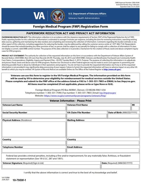 5 Ways To Complete Va Form 10-7959f-1