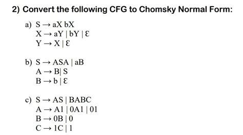 5 Ways To Convert Cfg To Chomsky Normal Form