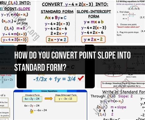 5 Ways To Convert Point Slope To Slope Intercept