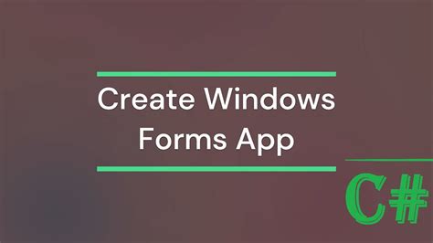 5 Ways To Create Windows Form Apps In Visual Studio Mac