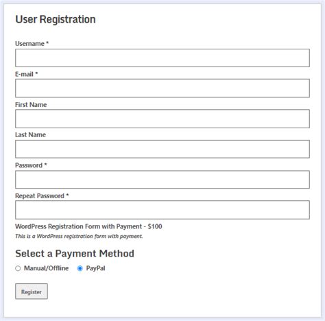 5 Ways To Create Wordpress Registration Form With Payment