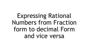 5 Ways To Express Rational Numbers In Decimal Form