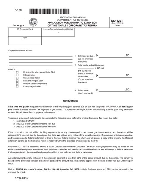 5 Ways To File A South Carolina Extension Form