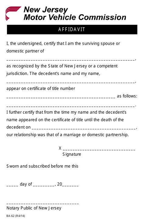 5 Ways To File Form Ba-62 Affidavit Of Surviving Spouse