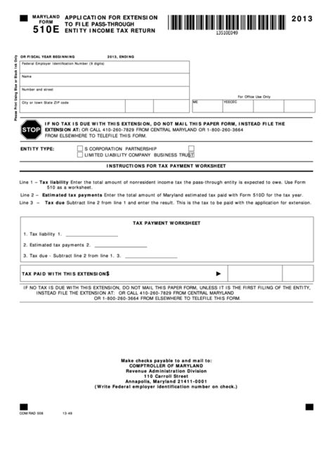 5 Ways To File Maryland Extension Form